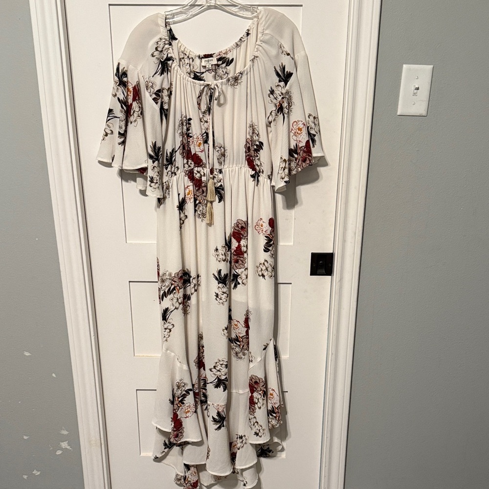 Umgee Floral Print Maxi Dress